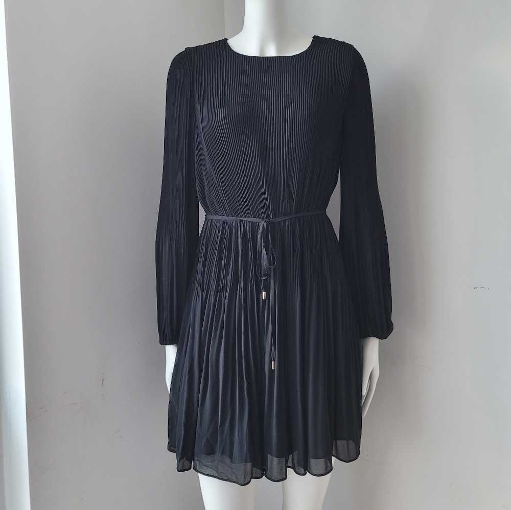 NEW Ever New Marcella Black Pleated Dress Sz 4